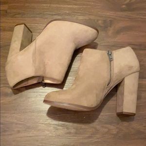 Tan high heels